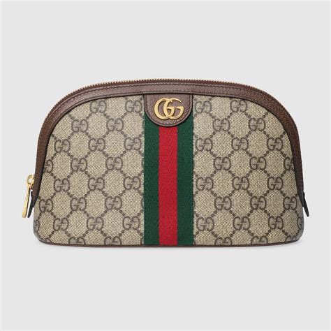 gucci ophidia gg supreme cosmetics case|Gucci makeup bag pink velvet.